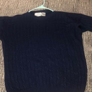 Navy blue crew neck sweater